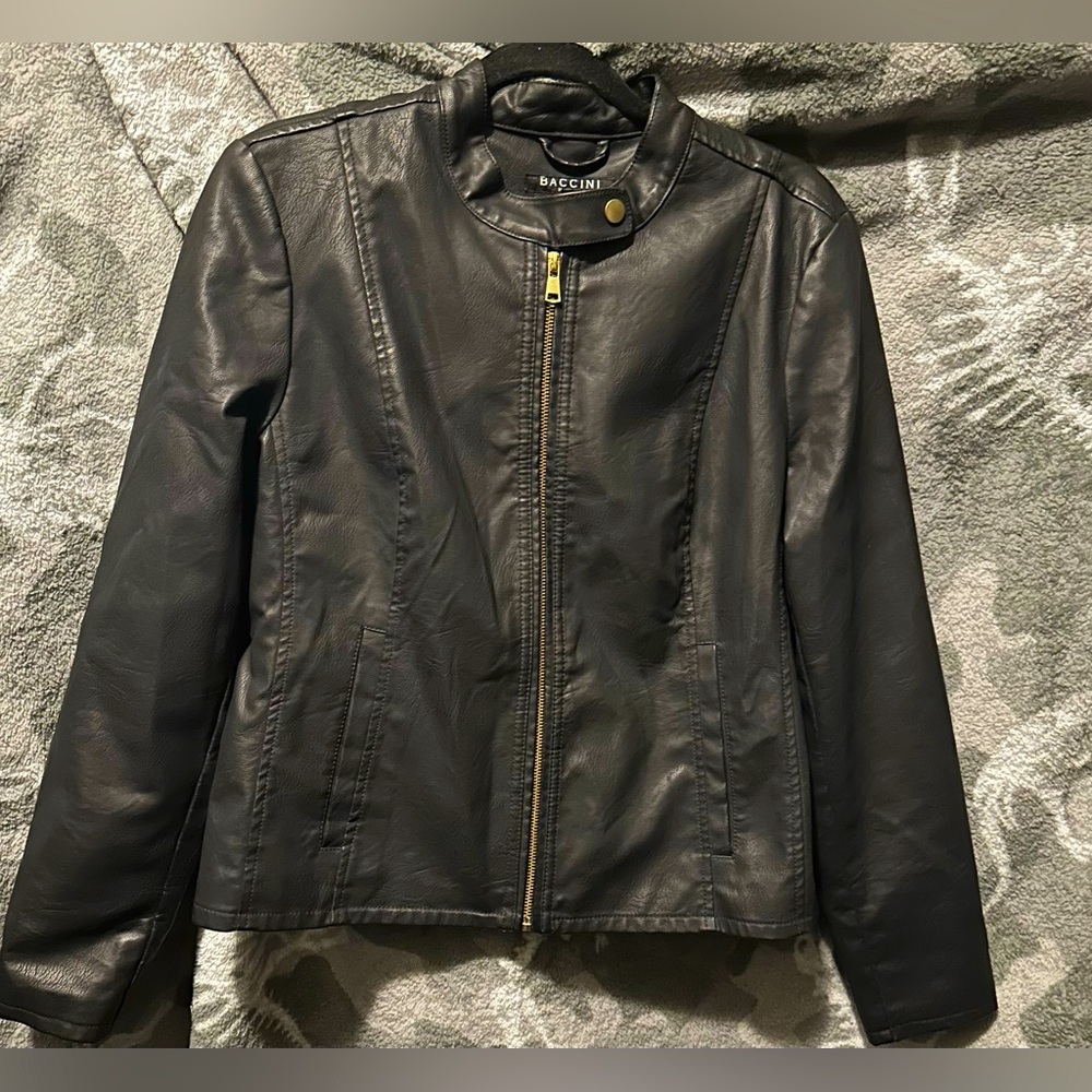 Black Pleather Jacket , Never Worn. - image 1